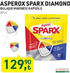 ASPEROX SPARX DİAMOND BULAŞIK MAKİNESİ KAPSÜLÜ/TABLETİ 30'LU ASPEROX SPARX DİAMOND BULAŞIK MAKİNESİ KAPSÜLÜ/TABLETİ 30'LU